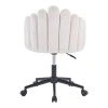 Swivel work chair Manole pakoworld cream velvet  57x50x77-87cm