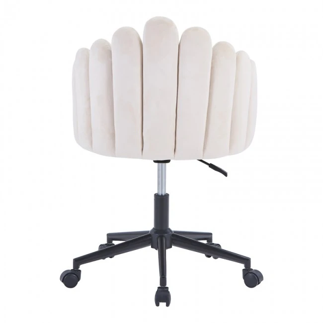 Swivel work chair Manole pakoworld cream velvet  57x50x77-87cm