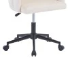 Swivel work chair Manole pakoworld cream velvet  57x50x77-87cm