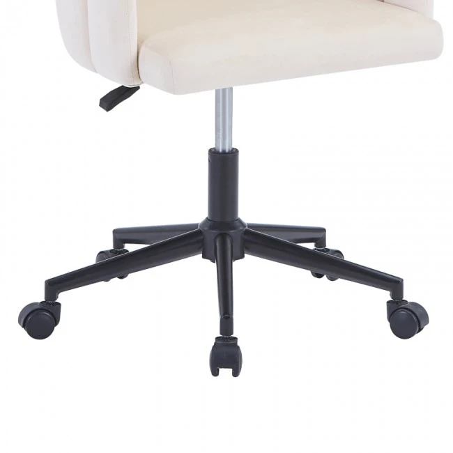 Swivel work chair Manole pakoworld cream velvet  57x50x77-87cm