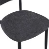 Καρέκλα Folegio pakoworld μπουκλέ σε ανθρακί απόχρωση με μαύρα πόδια 50x57x79.5εκ