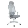 Manager office chair Commend pakoworld with fabric mesh in grey color