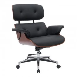 Manager office chair Kobane pakoworld black pu-chrome base 84x75x113.5cm