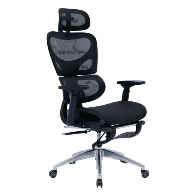 Office chair manager with footrest Thelonius pakoworld mesh black