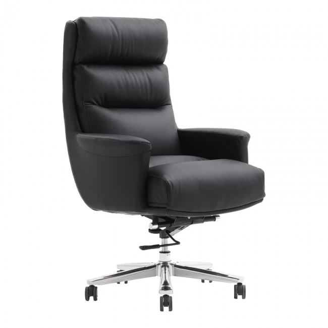 Manager&#039;s office chair Nagal pakoworld PU in black color 71x73x117-123cm