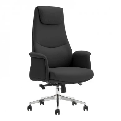 Manager&#039;s office chair Rekter pakoworld PU in black color 77x65x119-127cm