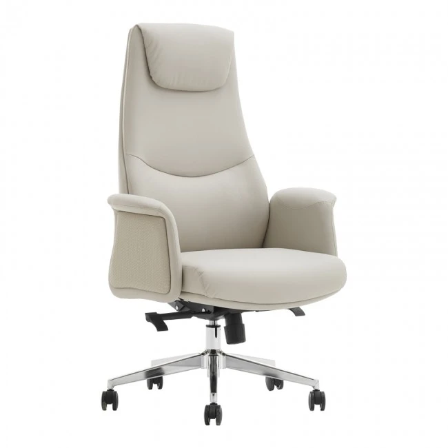 Manager&#039;s office chair Rekter pakoworld PU in beige color 77x65x119-127cm