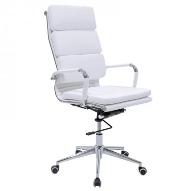 Manager office chair Tokyo pakoworld with white pu 55.5x52x108cm