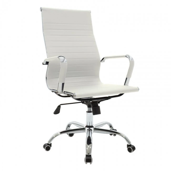 Manager office chair Valter pakoworld white pu 55.5x58x108cm