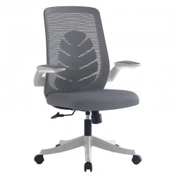 Office chair Enrich pakoworld with fabric mesh in grey colour