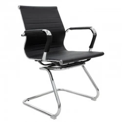 Valter pakoworld guest office chair black pu 55.5x48x88cm