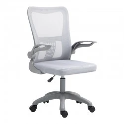Work chair manager Annalise pakoworld mesh grey 57χ53χ100cm