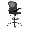 Work chair manager Derzio pakoworld mesh black fabric 62x53x131cm