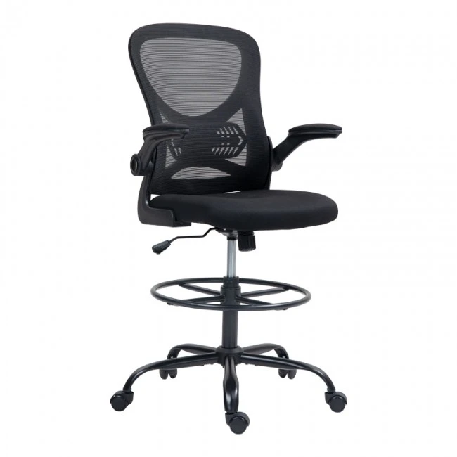 Work chair manager Derzio pakoworld mesh black fabric 62x53x131cm