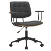 Manager office chair Endika pakoworld with black pu - walnut wood