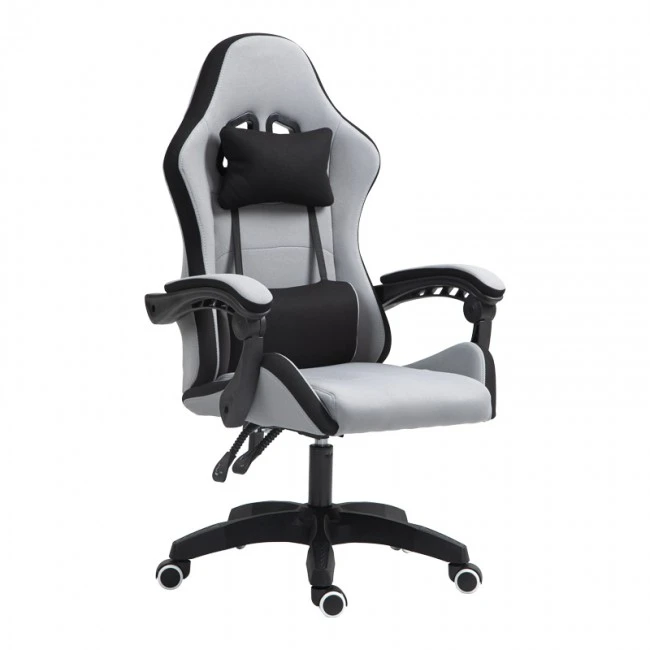 Gaming office chair Gline pakoworld black-gray fabric black pp 60x59x118cm