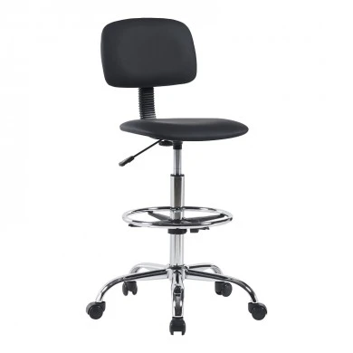 Icina pakoworld pu office-work chair on wheels in black shade 58x54x102-123cm