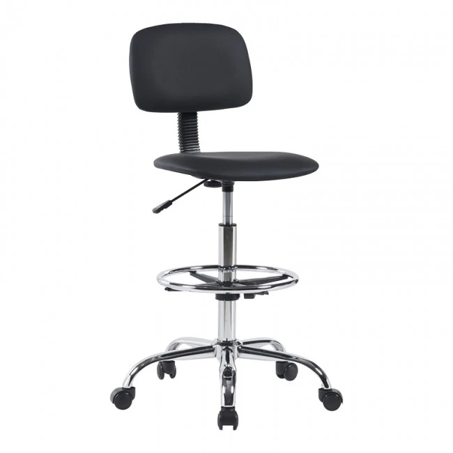 Icina pakoworld pu office-work chair on wheels in black shade 58x54x102-123cm