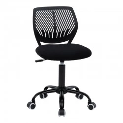 Kid&#039;s office chair Kador pakoworld fabric mesh in black color 52x52x72-84cm