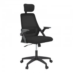 Office chair Peja pakoworld fabric mesh black 58x60x107-117cm