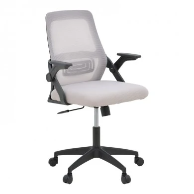 Office chair Reji pakoworld fabric mesh grey-beige and black frame 58x60x89-99cm