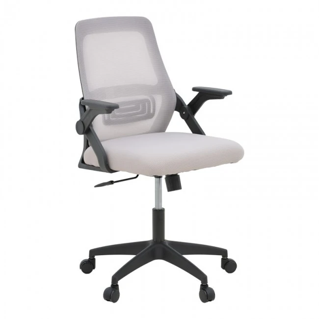 Office chair Reji pakoworld fabric mesh grey-beige and black frame 58x60x89-99cm