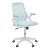 Office chair Reji pakoworld fabric mesh light blue -frame white 58x60x89-99cm