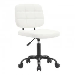 Office chair Sedia pakoworld pu white 50x50x75-85cm
