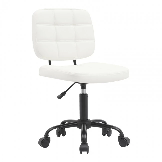Office chair Sedia pakoworld pu white 50x50x75-85cm