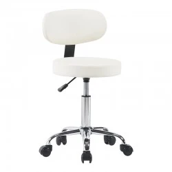 Mafeshi pakoworld pu office-work chair on wheels in white shade 45x44x70-82cm