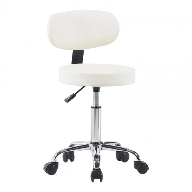 Mafeshi pakoworld pu office-work chair on wheels in white shade 45x44x70-82cm