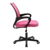 Berto II pakoworld office chair with mesh fabric in pink-black shade 60x48x85-95cm