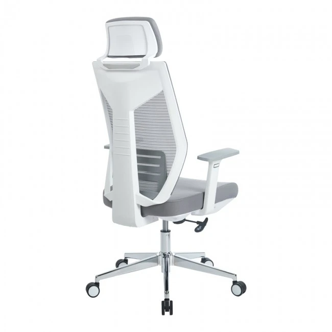 Manager office chair Commend pakoworld with fabric mesh in grey color