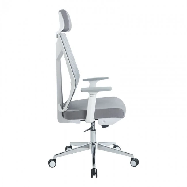 Manager office chair Commend pakoworld with fabric mesh in grey color