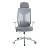 Manager office chair Commend pakoworld with fabric mesh in grey color