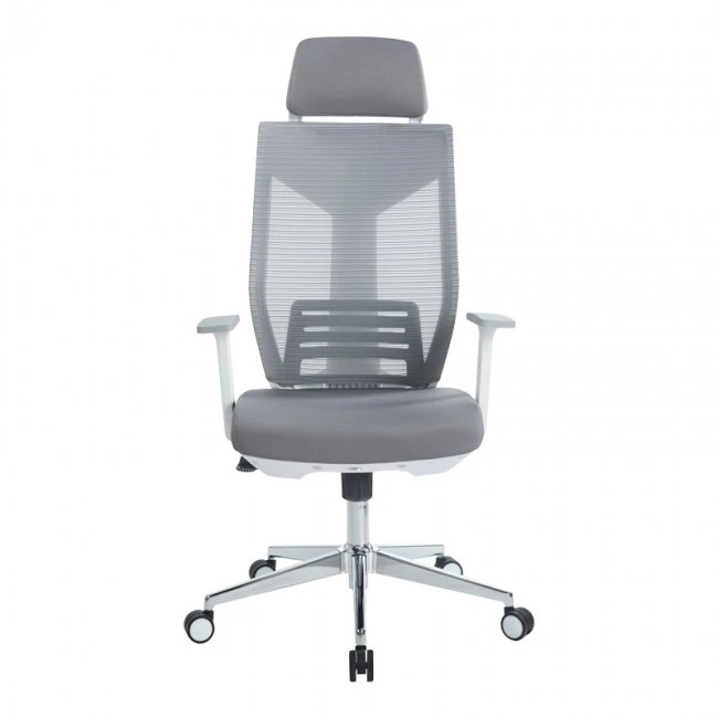 Manager office chair Commend pakoworld with fabric mesh in grey color
