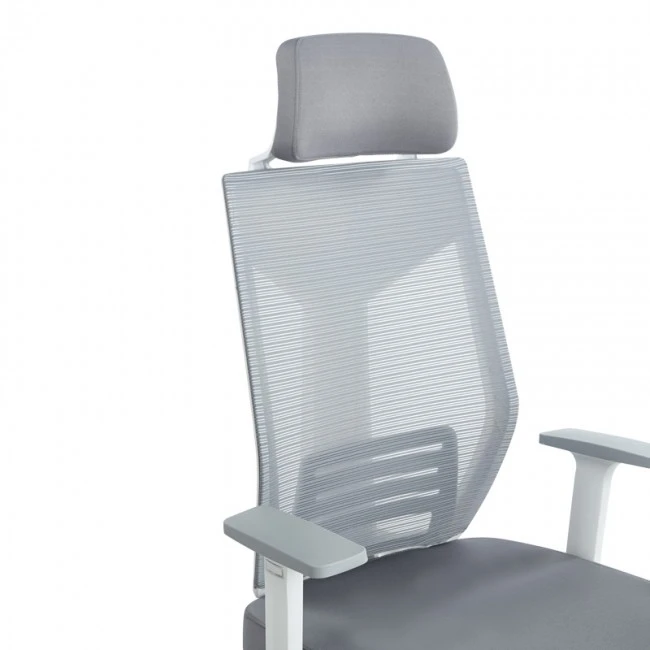 Manager office chair Commend pakoworld with fabric mesh in grey color