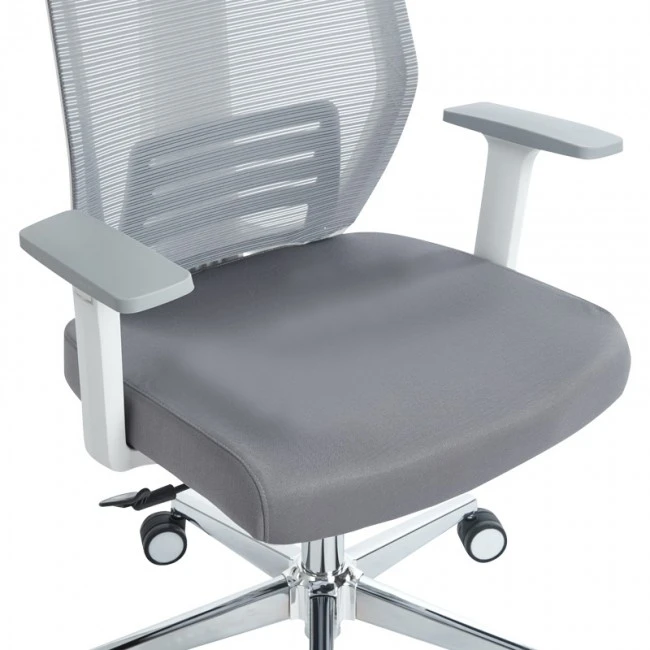 Manager office chair Commend pakoworld with fabric mesh in grey color