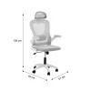 Office chair manager Delilah pakoworld mesh light grey