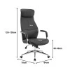 Manager office chair Ferka pakoworld black pu 64x71x120-128cm