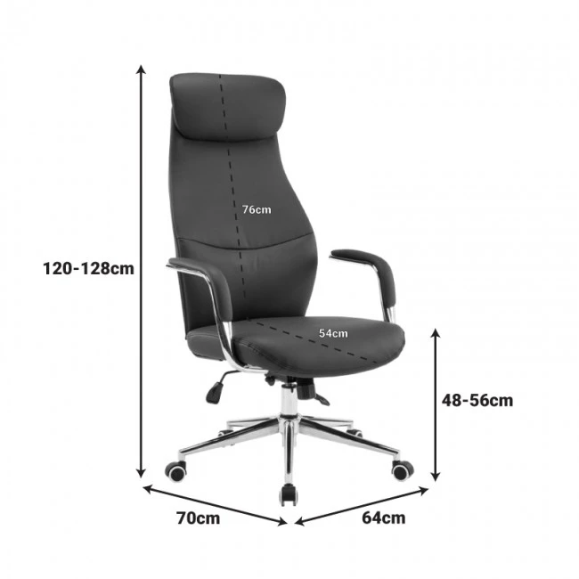 Manager office chair Ferka pakoworld beige pu 64x71x120-128cm