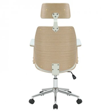 Director&#039;s office chair Fern pakoworld PU white-plywood natural