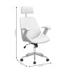 Manager office chair Fern pakoworld PU white-natural wood