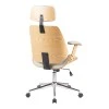 Fetseno pakoworld director&#039;s office chair beige pu-chrome base 53x56x113.5-123.5cm