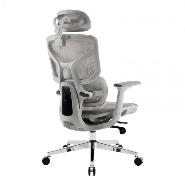 Director's office chair Karlo pakoworld white-black mesh fabric 72x70x112cm