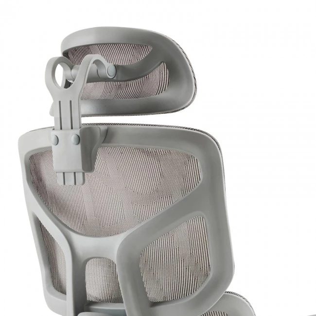 Director's office chair Karlo pakoworld white-black mesh fabric 72x70x112cm