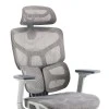 Director's office chair Karlo pakoworld white-black mesh fabric 72x70x112cm
