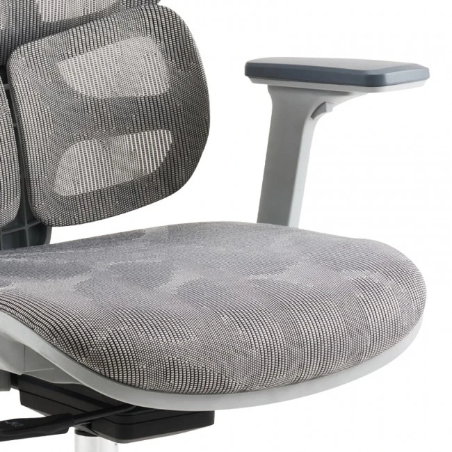 Director's office chair Karlo pakoworld white-black mesh fabric 72x70x112cm