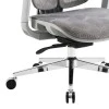 Director's office chair Karlo pakoworld white-black mesh fabric 72x70x112cm