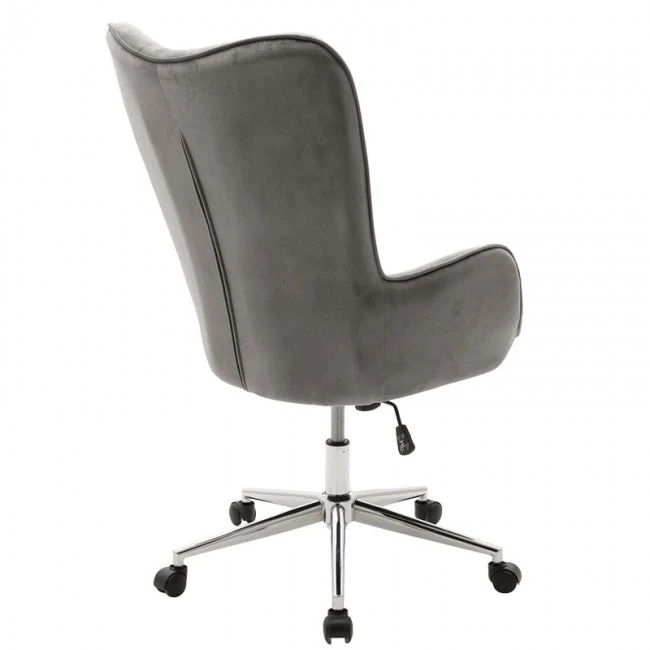 Manager office chair Kido pakoworld in grey velvet color